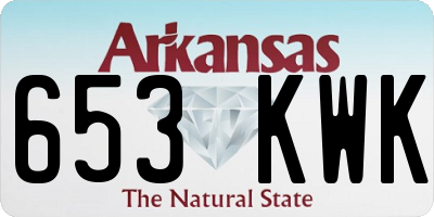 AR license plate 653KWK