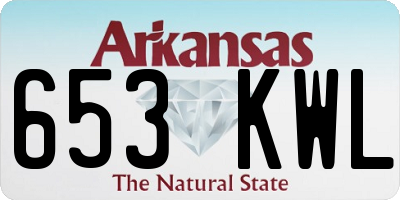 AR license plate 653KWL