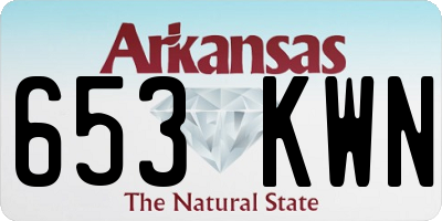 AR license plate 653KWN
