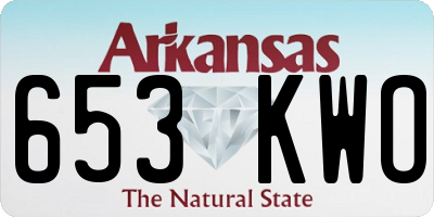 AR license plate 653KWO