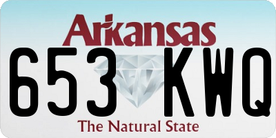 AR license plate 653KWQ