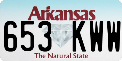 AR license plate 653KWW