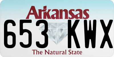 AR license plate 653KWX