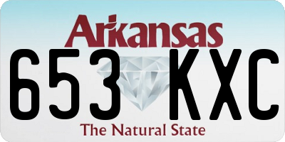 AR license plate 653KXC