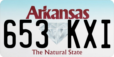 AR license plate 653KXI