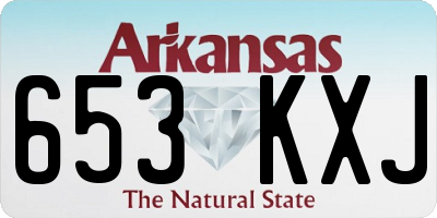 AR license plate 653KXJ