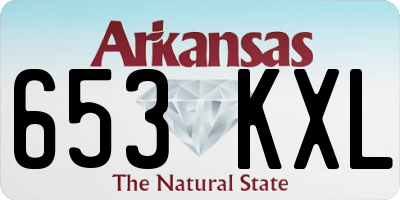 AR license plate 653KXL