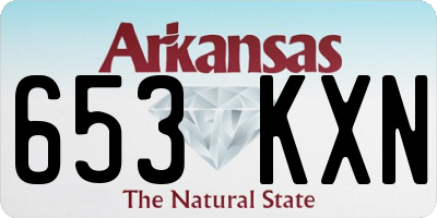 AR license plate 653KXN