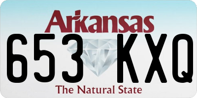 AR license plate 653KXQ