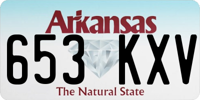 AR license plate 653KXV