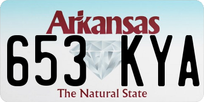AR license plate 653KYA