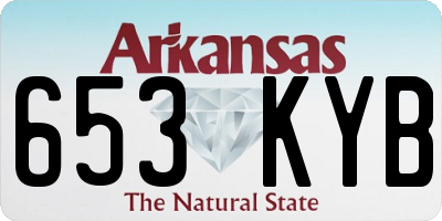 AR license plate 653KYB