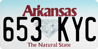 AR license plate 653KYC