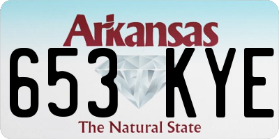 AR license plate 653KYE