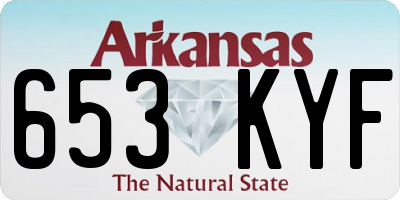 AR license plate 653KYF