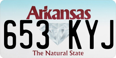 AR license plate 653KYJ
