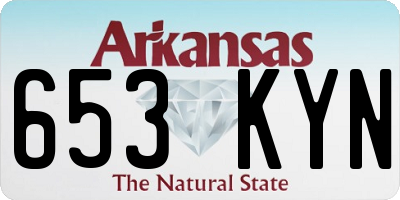 AR license plate 653KYN