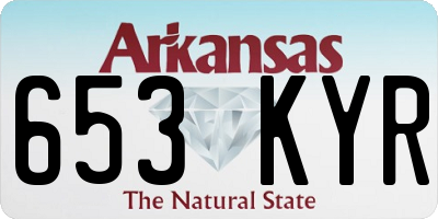 AR license plate 653KYR