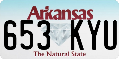 AR license plate 653KYU