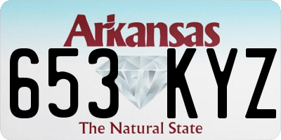 AR license plate 653KYZ