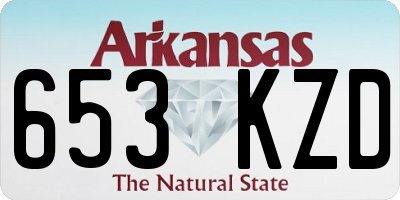 AR license plate 653KZD