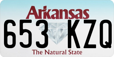 AR license plate 653KZQ