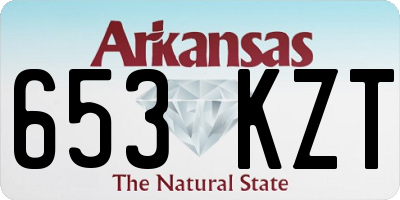 AR license plate 653KZT