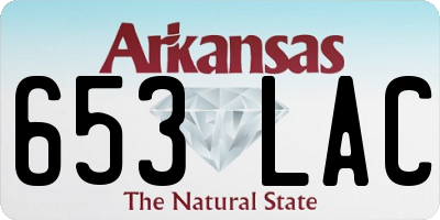 AR license plate 653LAC