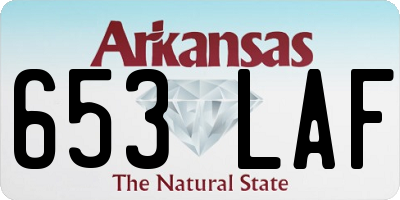 AR license plate 653LAF