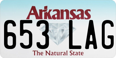AR license plate 653LAG