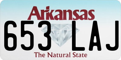 AR license plate 653LAJ