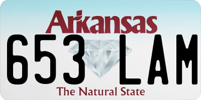 AR license plate 653LAM