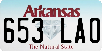 AR license plate 653LAO