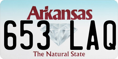 AR license plate 653LAQ