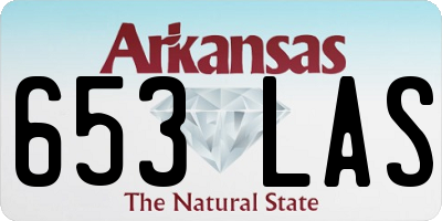 AR license plate 653LAS