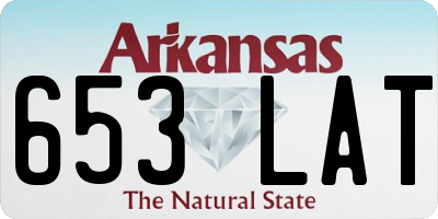 AR license plate 653LAT