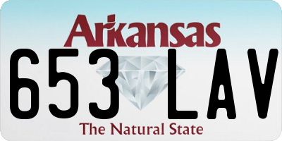 AR license plate 653LAV