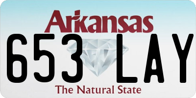 AR license plate 653LAY