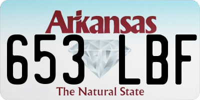AR license plate 653LBF