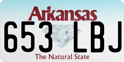AR license plate 653LBJ