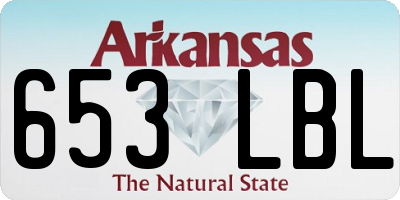 AR license plate 653LBL