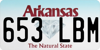 AR license plate 653LBM