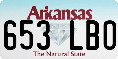 AR license plate 653LBO