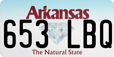 AR license plate 653LBQ