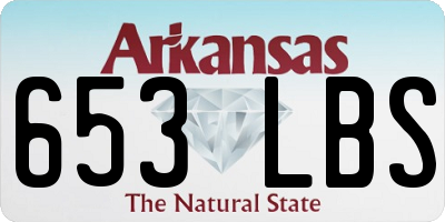 AR license plate 653LBS