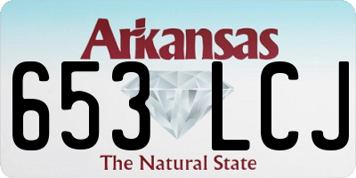 AR license plate 653LCJ