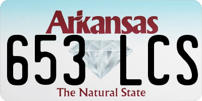 AR license plate 653LCS