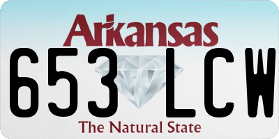 AR license plate 653LCW