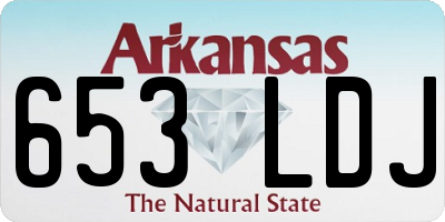 AR license plate 653LDJ