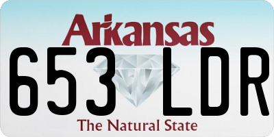 AR license plate 653LDR